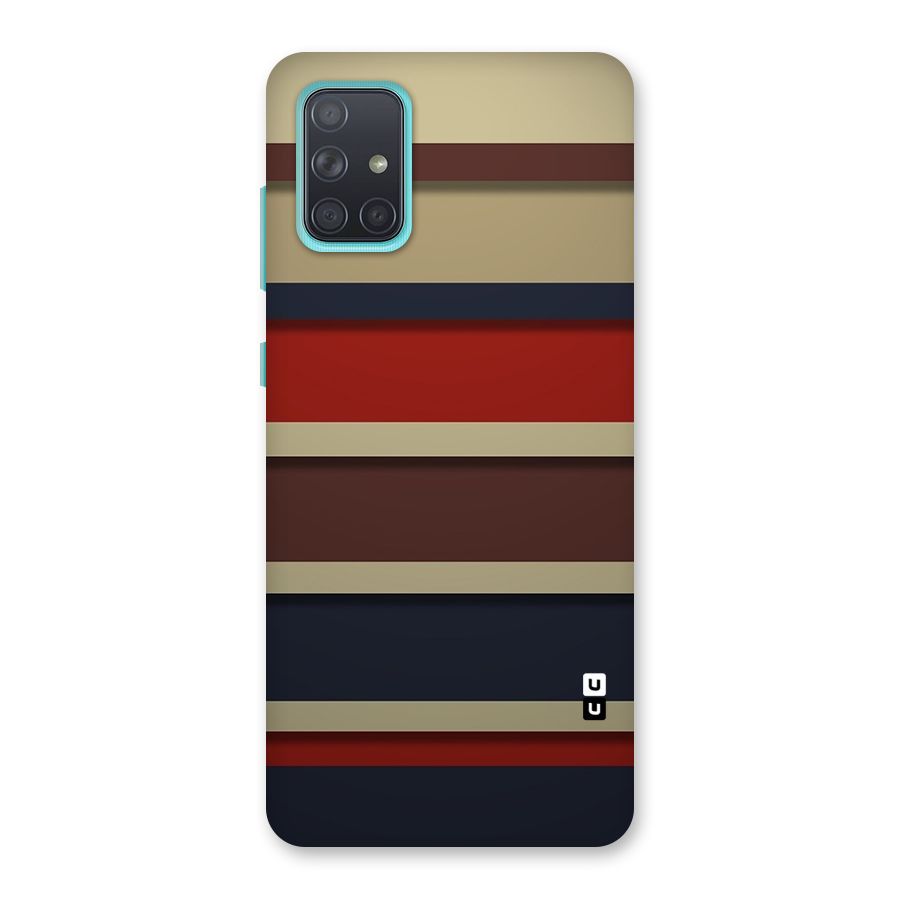 Elegant Stripes Pattern Back Case for Galaxy A71