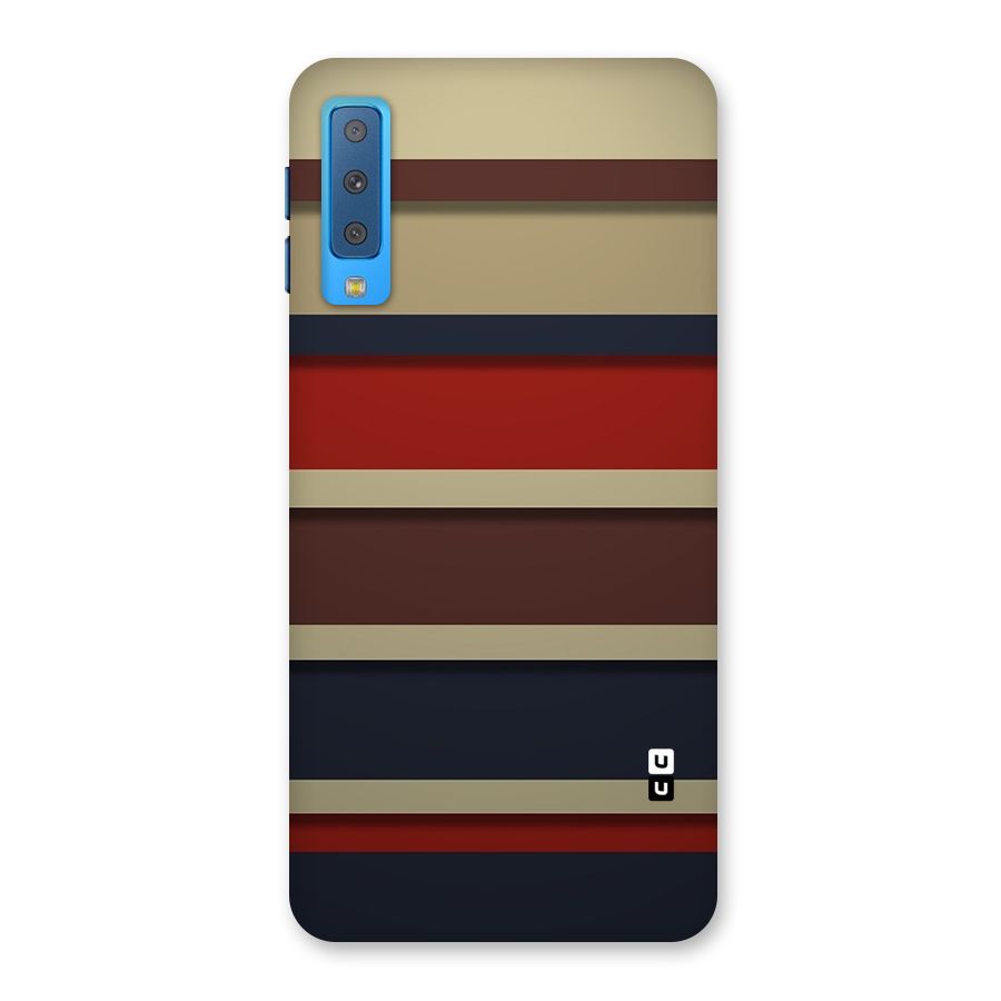 Elegant Stripes Pattern Back Case for Galaxy A7 (2018)