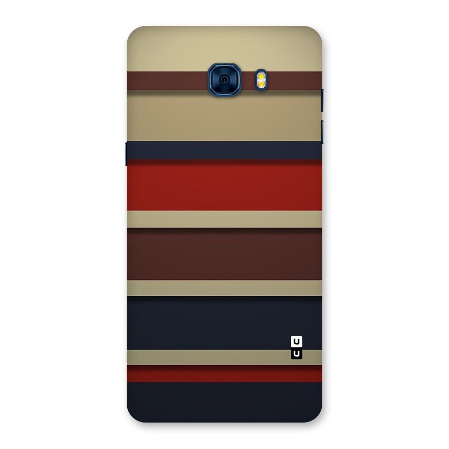 Elegant Stripes Pattern Back Case for Galaxy C7 Pro