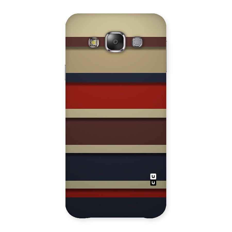 Elegant Stripes Pattern Back Case for Galaxy E7