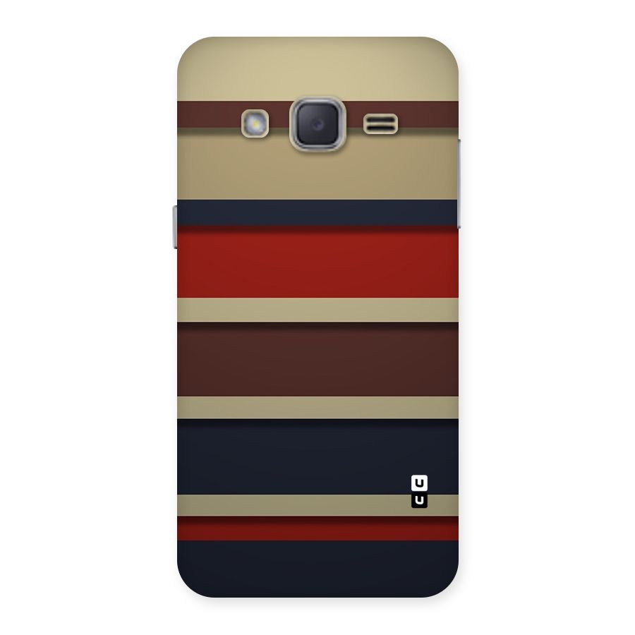 Elegant Stripes Pattern Back Case for Galaxy J2