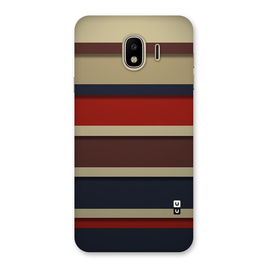 Elegant Stripes Pattern Back Case for Galaxy J4