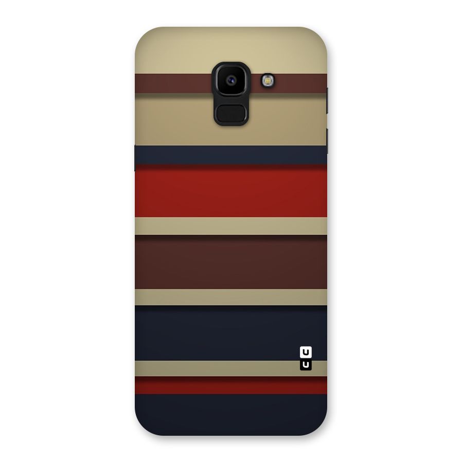 Elegant Stripes Pattern Back Case for Galaxy J6