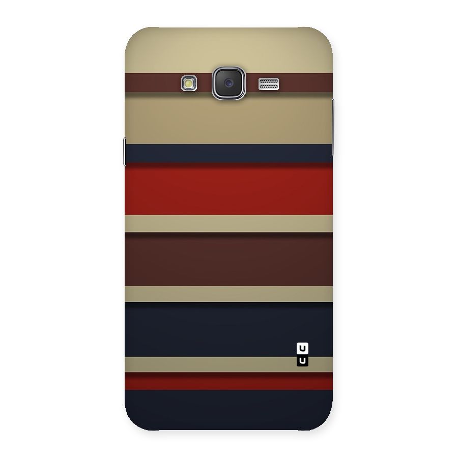 Elegant Stripes Pattern Back Case for Galaxy J7