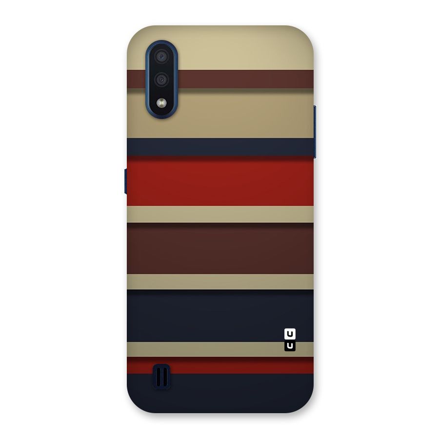 Elegant Stripes Pattern Back Case for Galaxy M01
