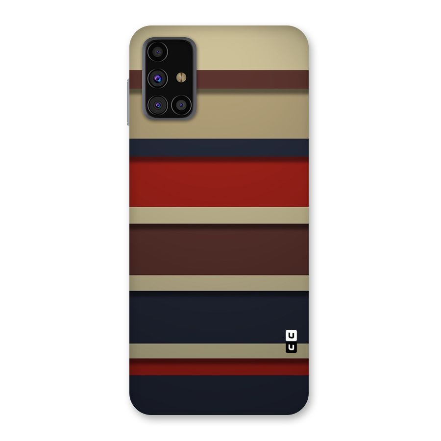 Elegant Stripes Pattern Back Case for Galaxy M31s
