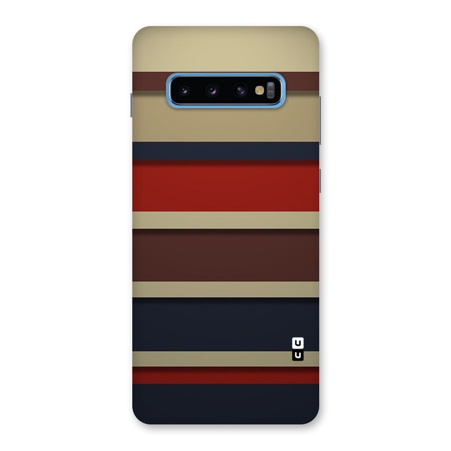 Elegant Stripes Pattern Back Case for Galaxy S10 Plus