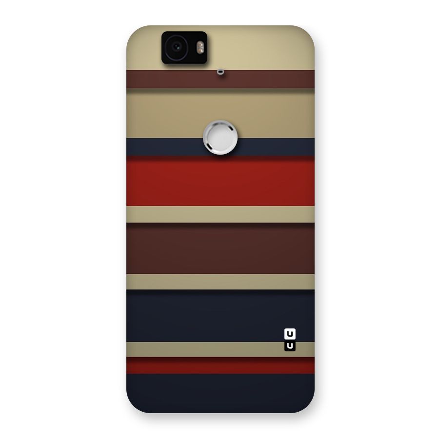 Elegant Stripes Pattern Back Case for Google Nexus-6P