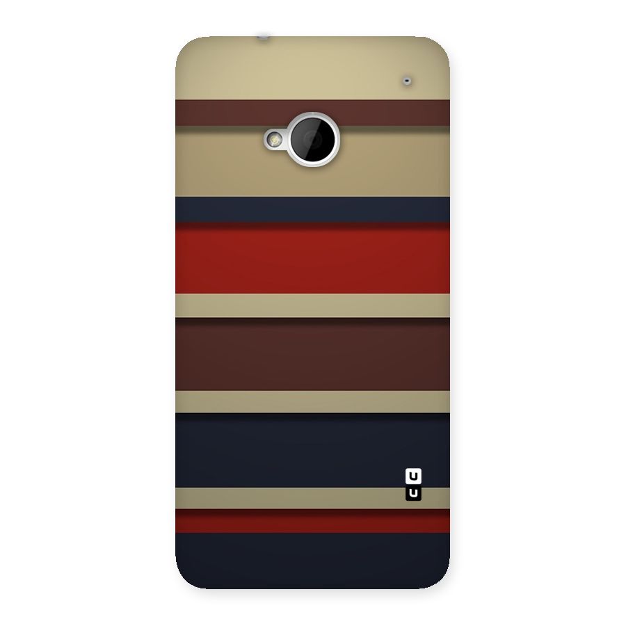 Elegant Stripes Pattern Back Case for HTC One M7