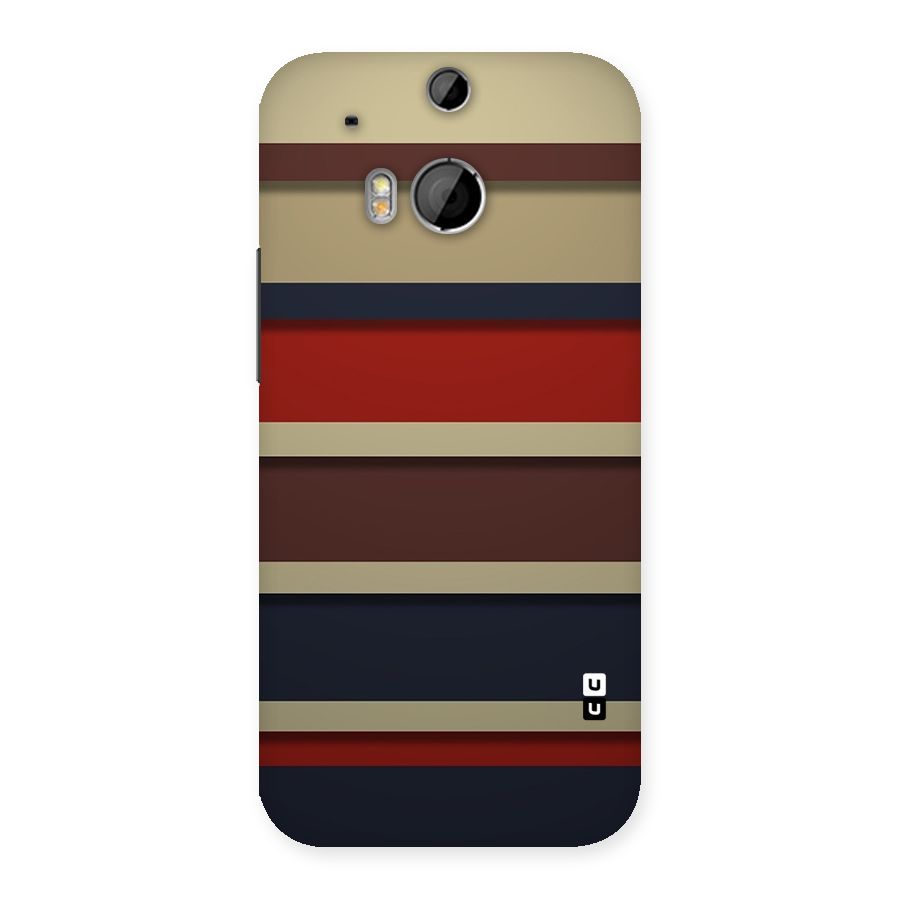Elegant Stripes Pattern Back Case for HTC One M8