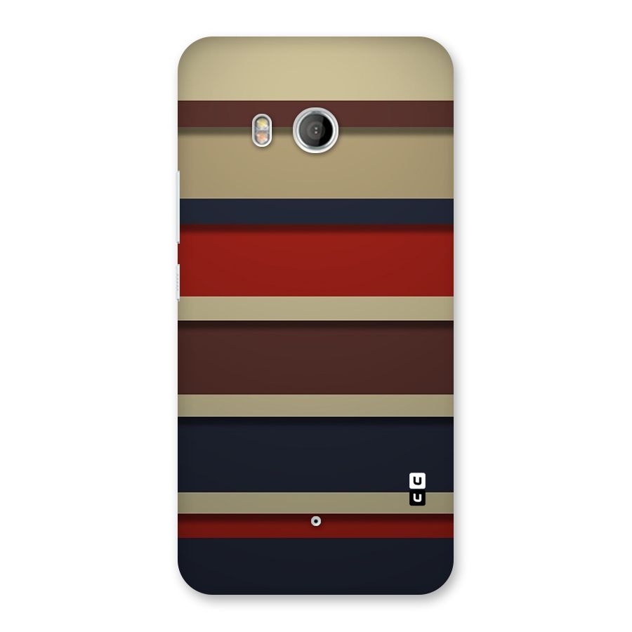 Elegant Stripes Pattern Back Case for HTC U11