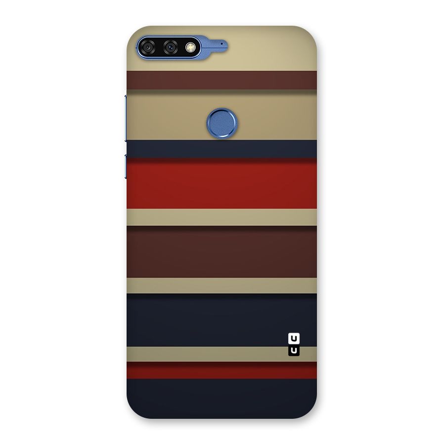 Elegant Stripes Pattern Back Case for Honor 7C