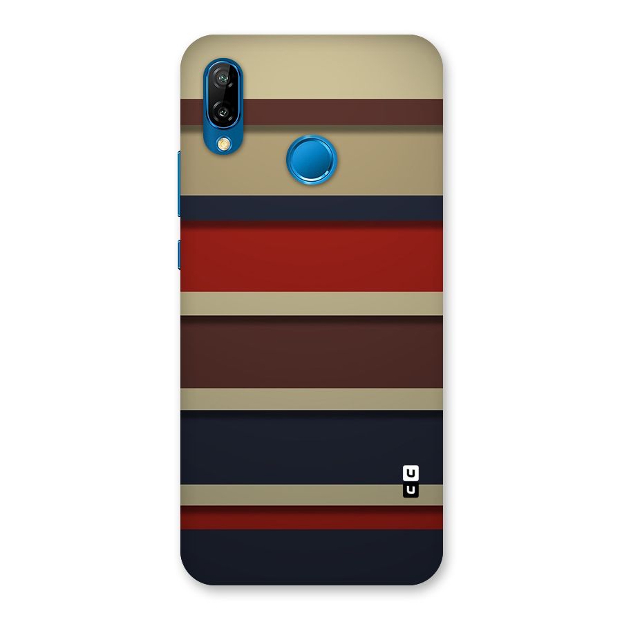 Elegant Stripes Pattern Back Case for Huawei P20 Lite