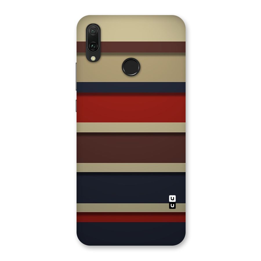 Elegant Stripes Pattern Back Case for Huawei Y9 (2019)