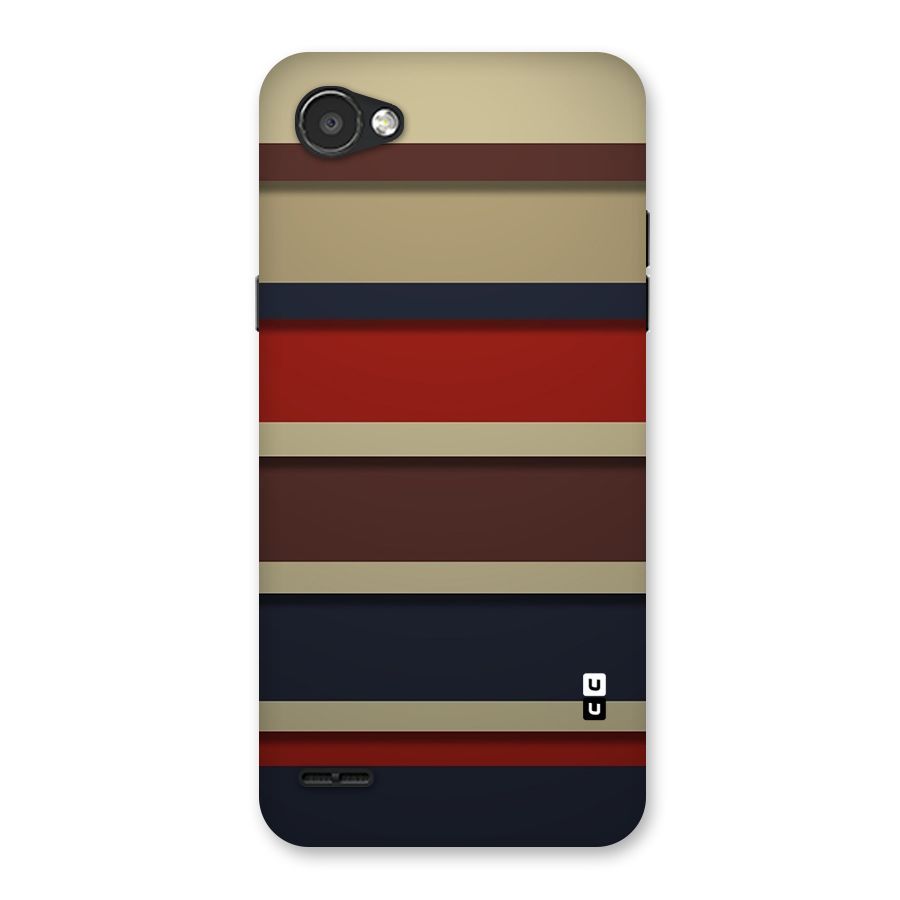 Elegant Stripes Pattern Back Case for LG Q6