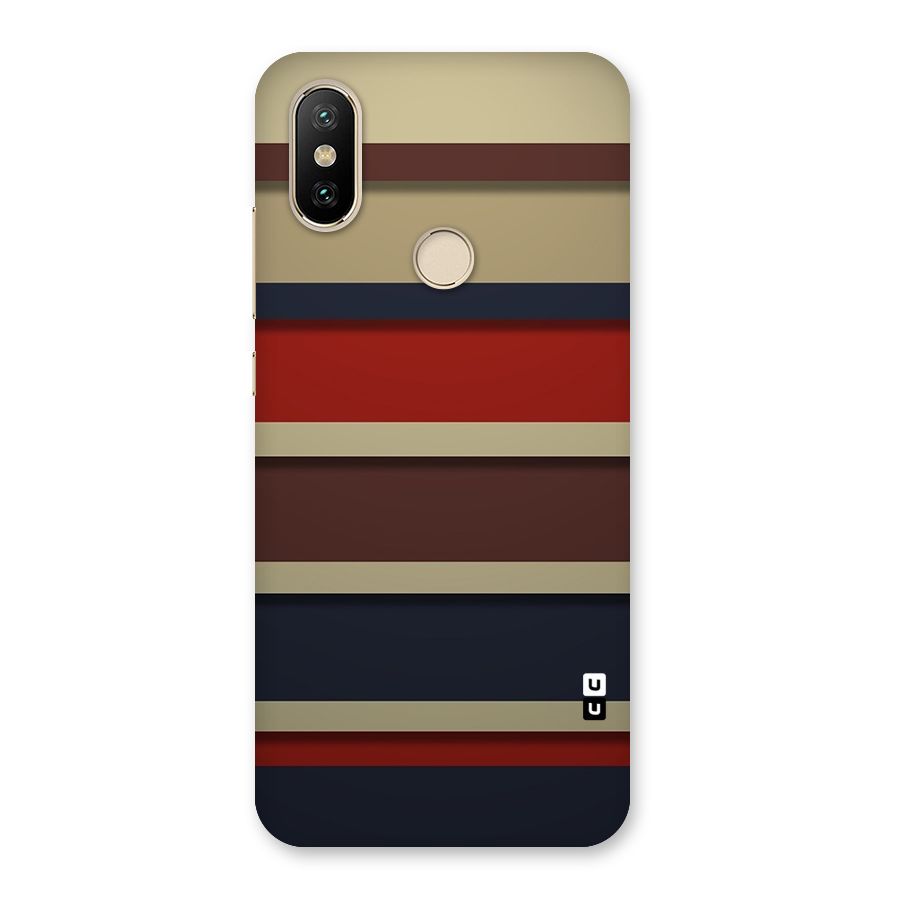 Elegant Stripes Pattern Back Case for Mi A2