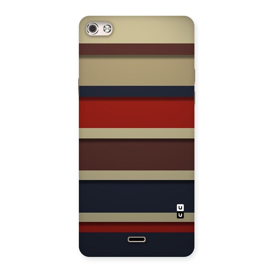 Elegant Stripes Pattern Back Case for Micromax Canvas Silver 5