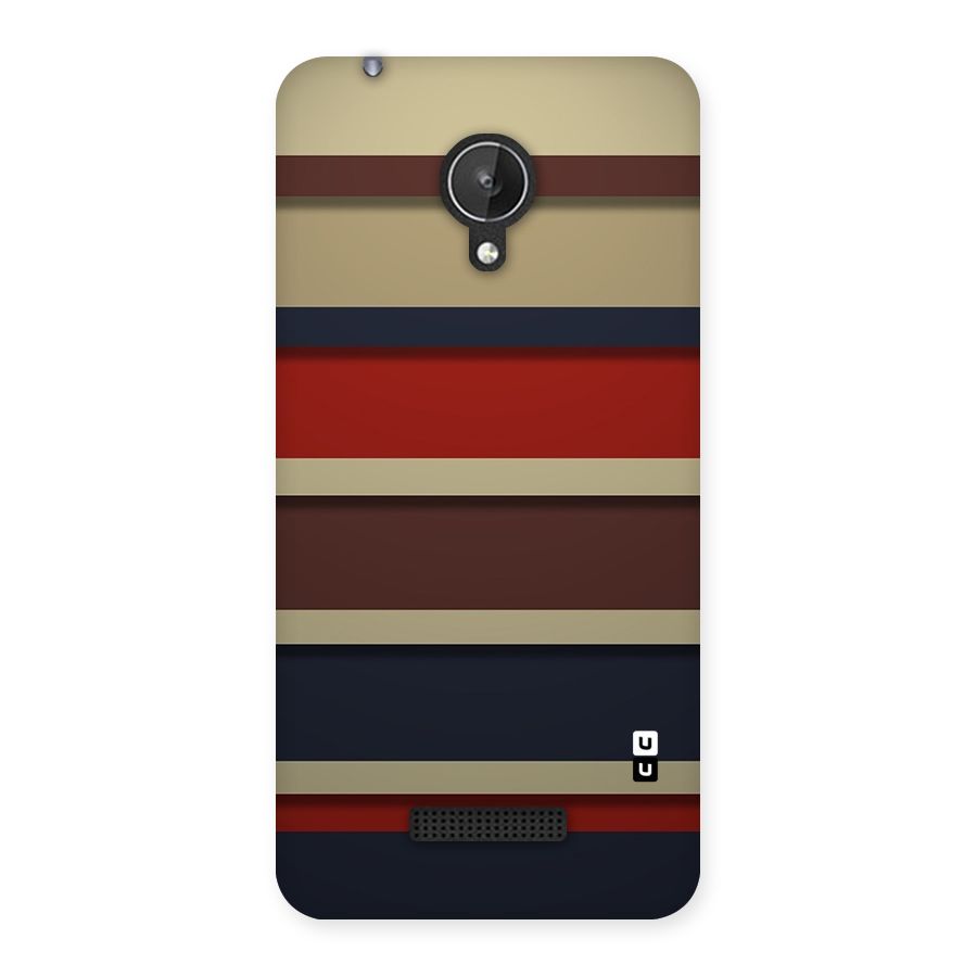 Elegant Stripes Pattern Back Case for Micromax Canvas Spark Q380