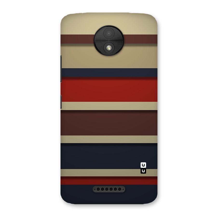 Elegant Stripes Pattern Back Case for Moto C