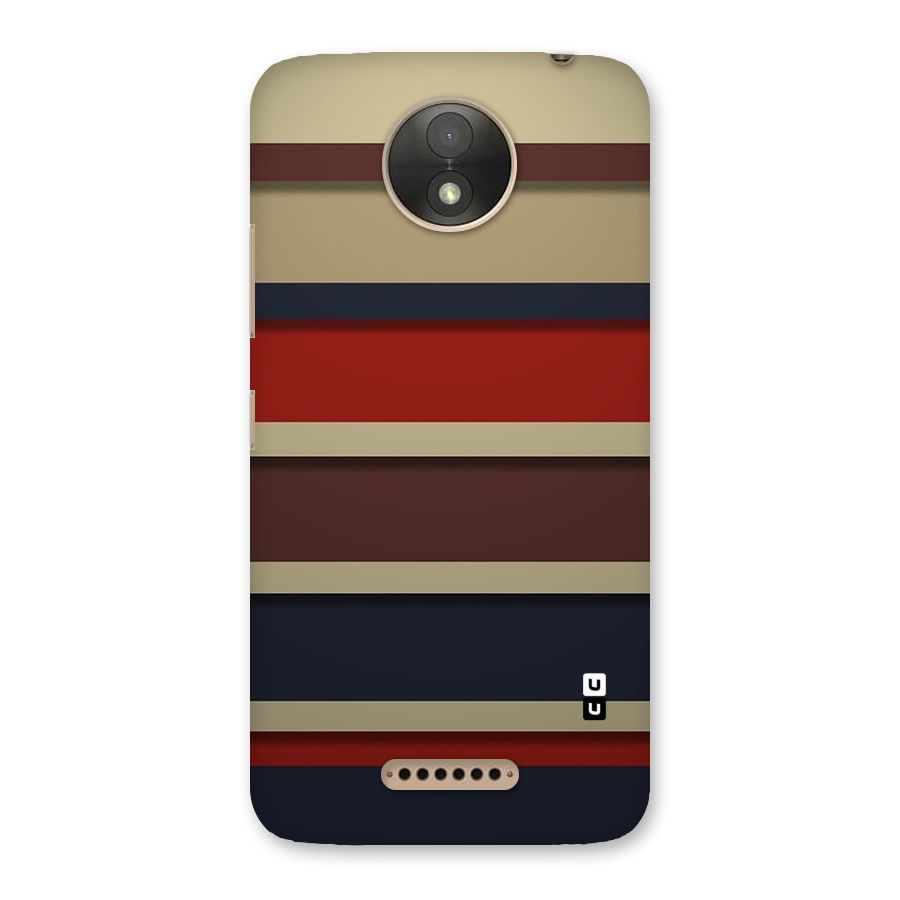 Elegant Stripes Pattern Back Case for Moto C Plus