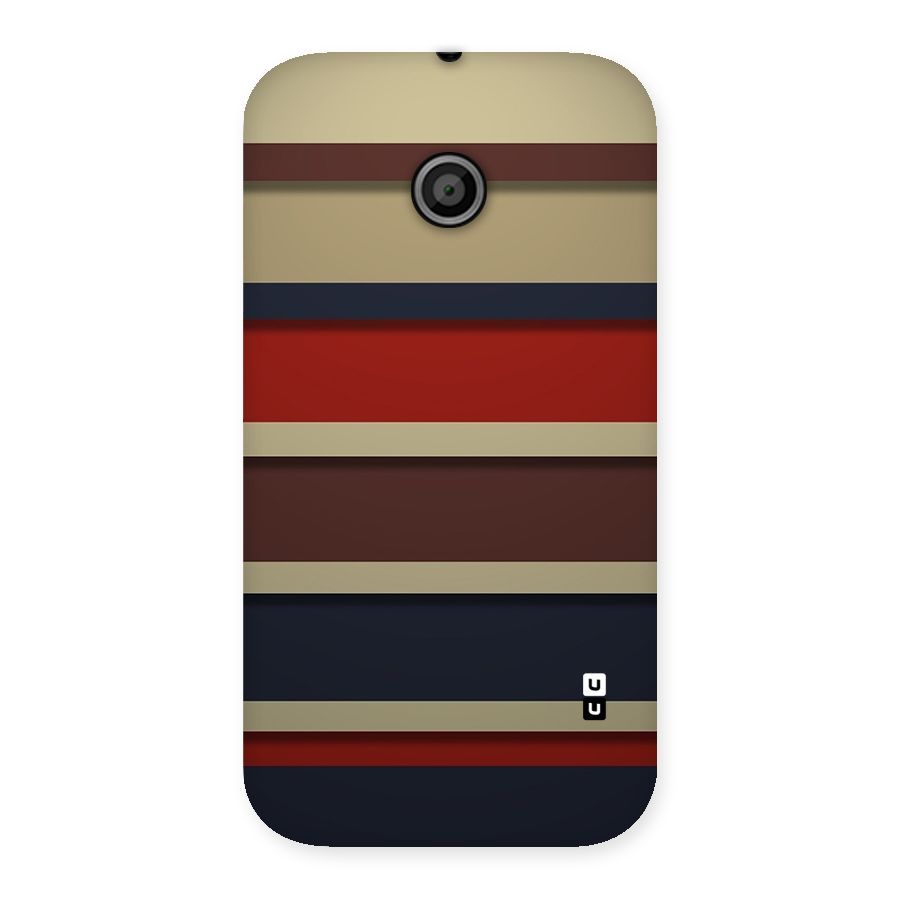 Elegant Stripes Pattern Back Case for Moto E