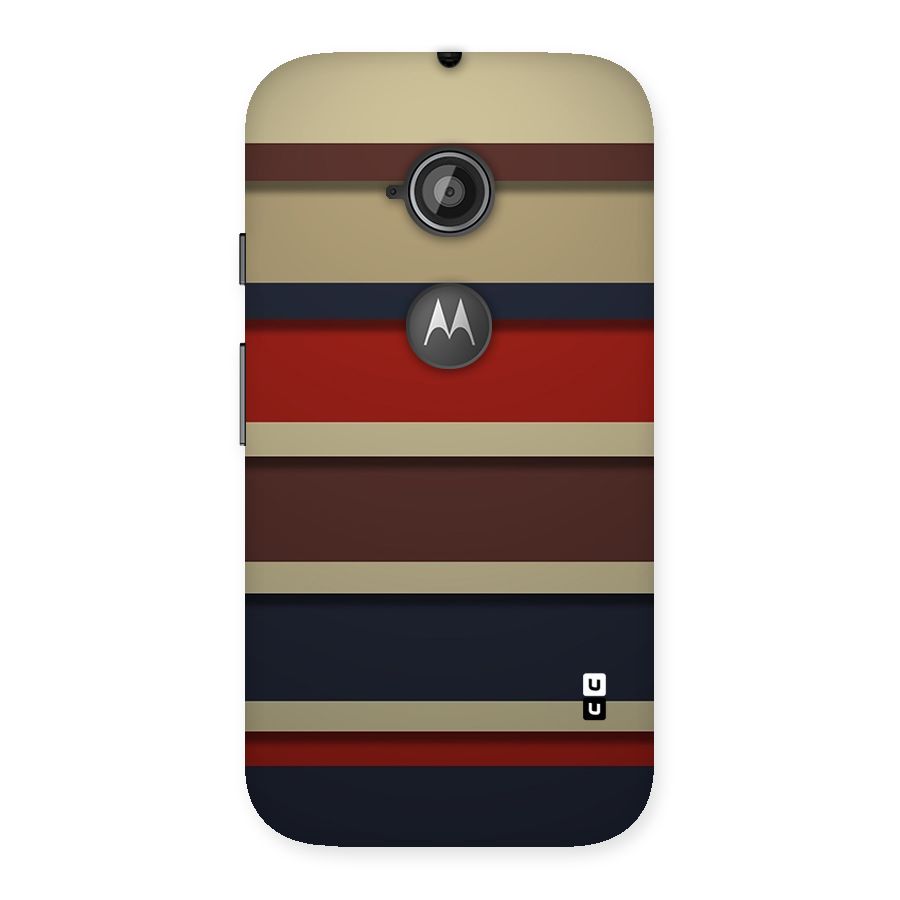Elegant Stripes Pattern Back Case for Moto E 2nd Gen
