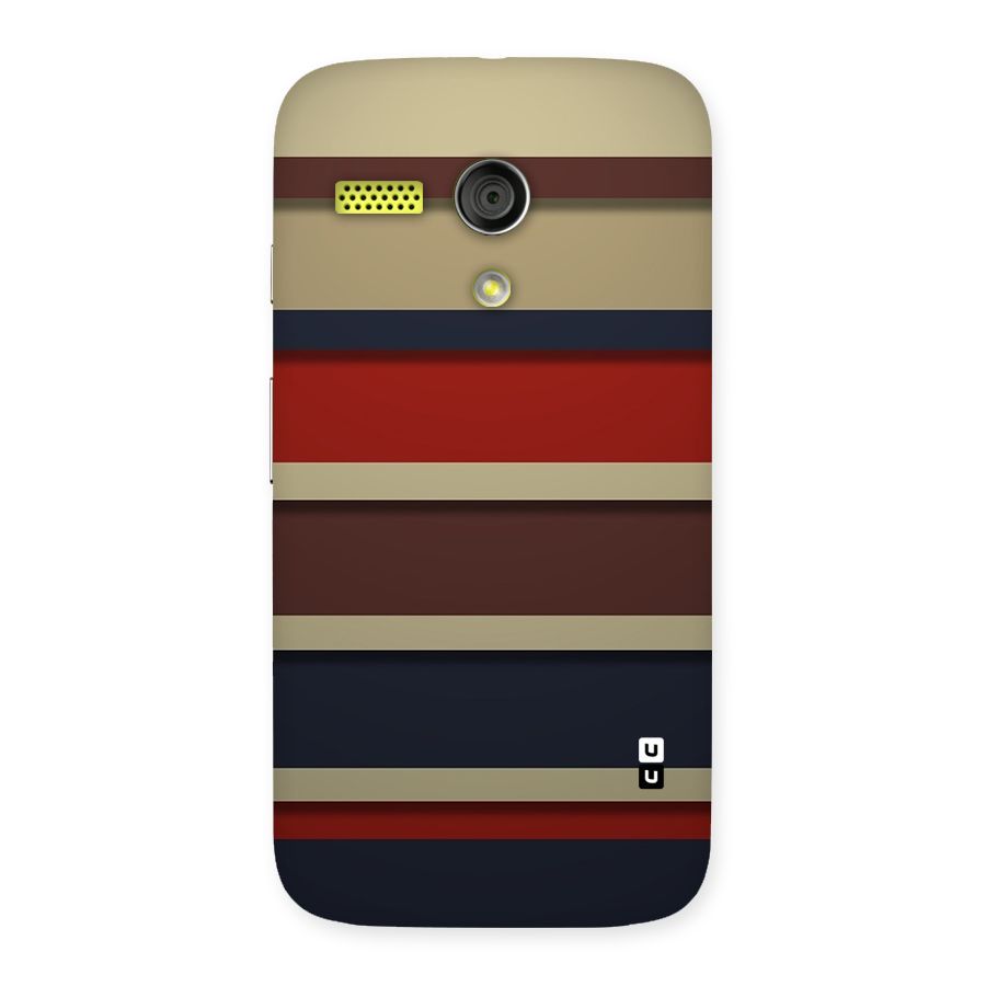 Elegant Stripes Pattern Back Case for Moto G