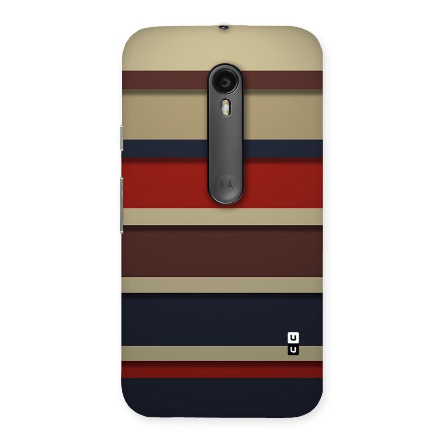 Elegant Stripes Pattern Back Case for Moto G3