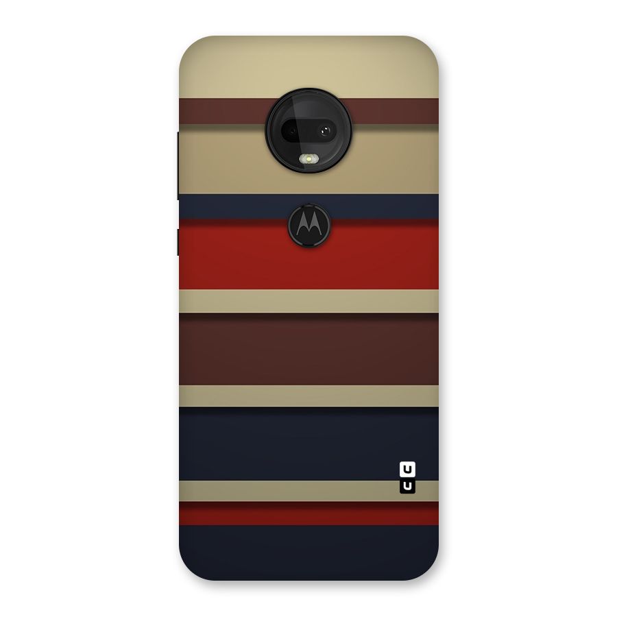 Elegant Stripes Pattern Back Case for Moto G7