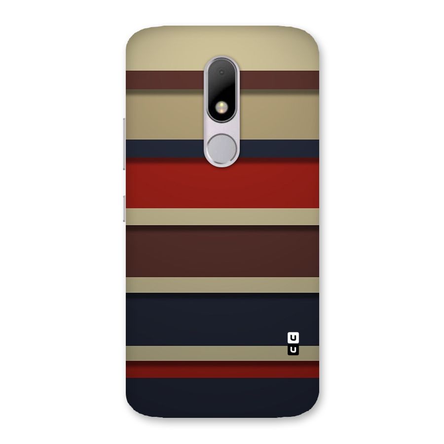 Elegant Stripes Pattern Back Case for Moto M