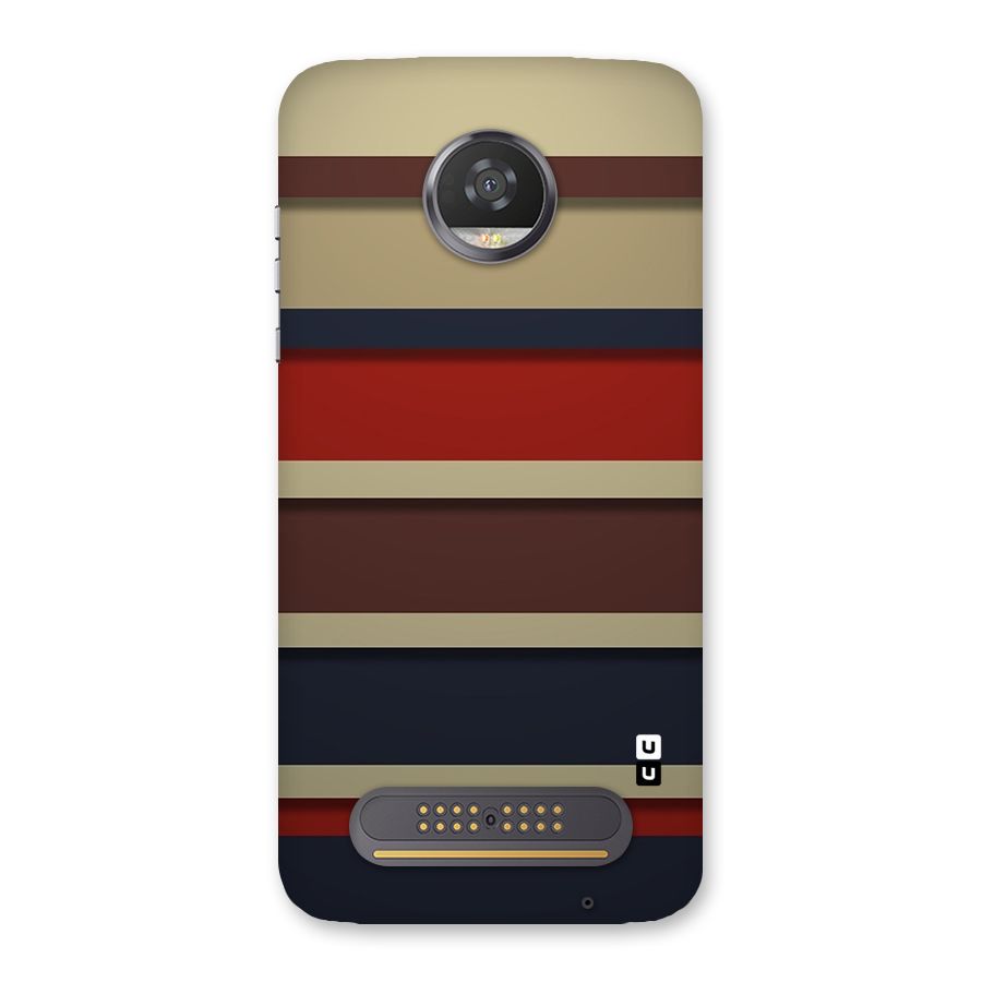 Elegant Stripes Pattern Back Case for Moto Z2 Play