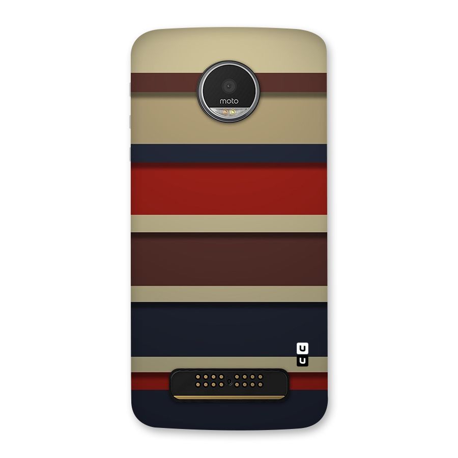 Elegant Stripes Pattern Back Case for Moto Z Play