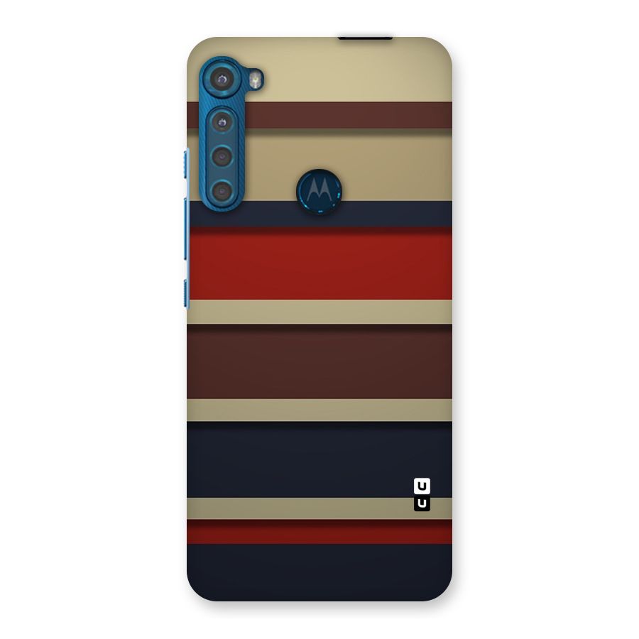 Elegant Stripes Pattern Back Case for Motorola One Fusion Plus