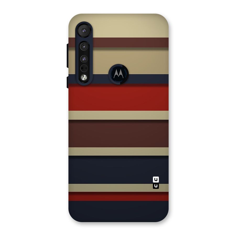 Elegant Stripes Pattern Back Case for Motorola One Macro