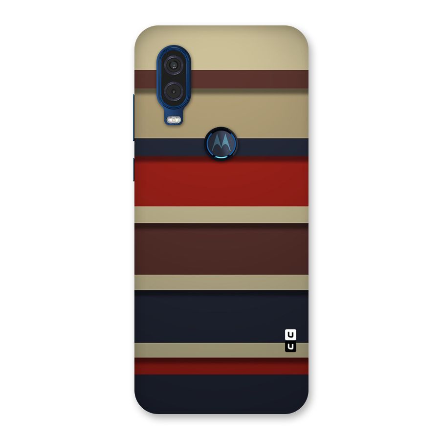 Elegant Stripes Pattern Back Case for Motorola One Vision
