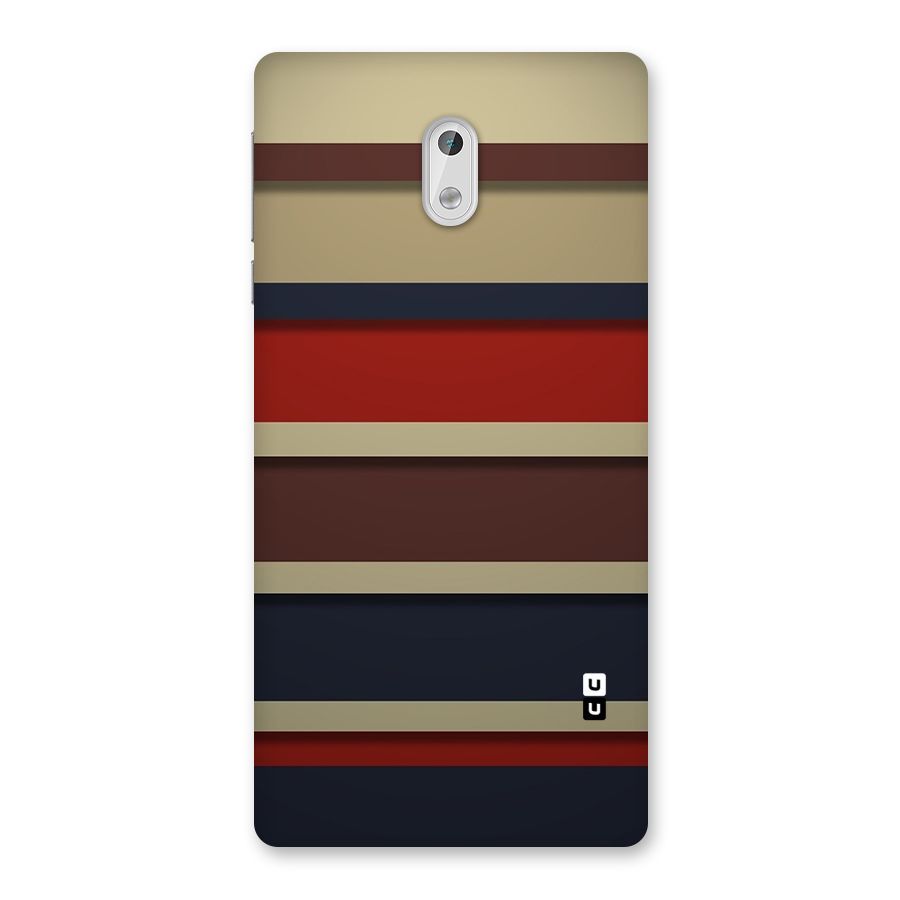 Elegant Stripes Pattern Back Case for Nokia 3