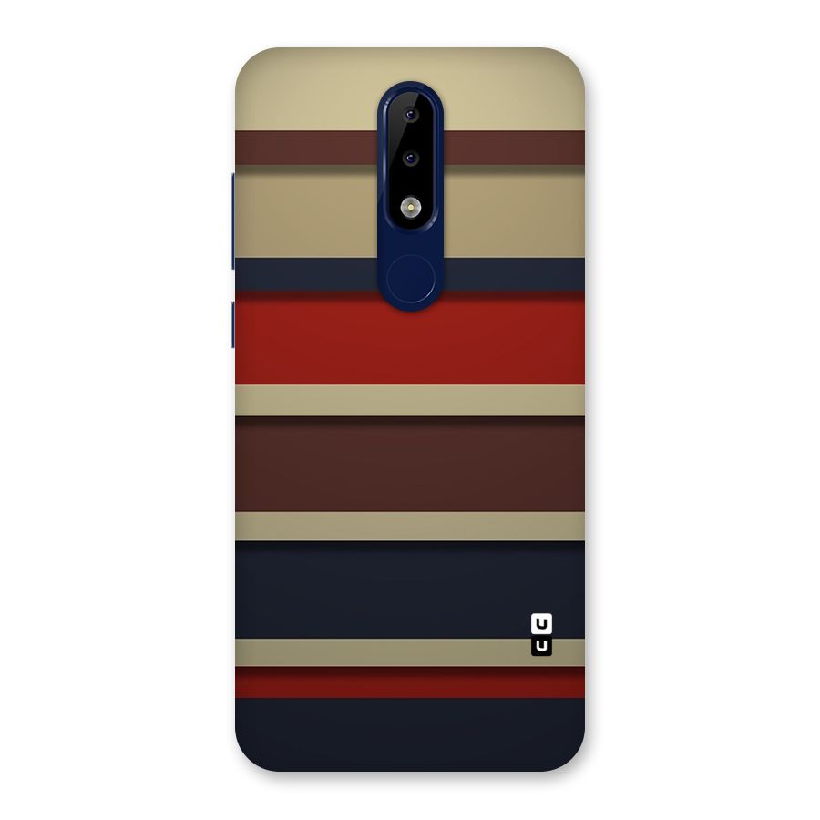 Elegant Stripes Pattern Back Case for Nokia 5.1 Plus