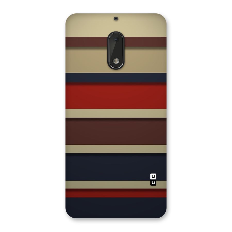 Elegant Stripes Pattern Back Case for Nokia 6