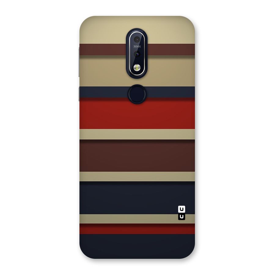 Elegant Stripes Pattern Back Case for Nokia 7.1