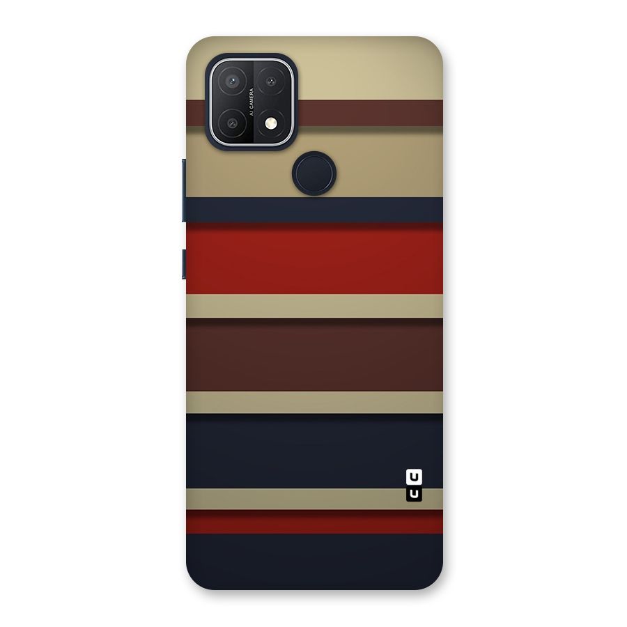 Elegant Stripes Pattern Back Case for Oppo A15