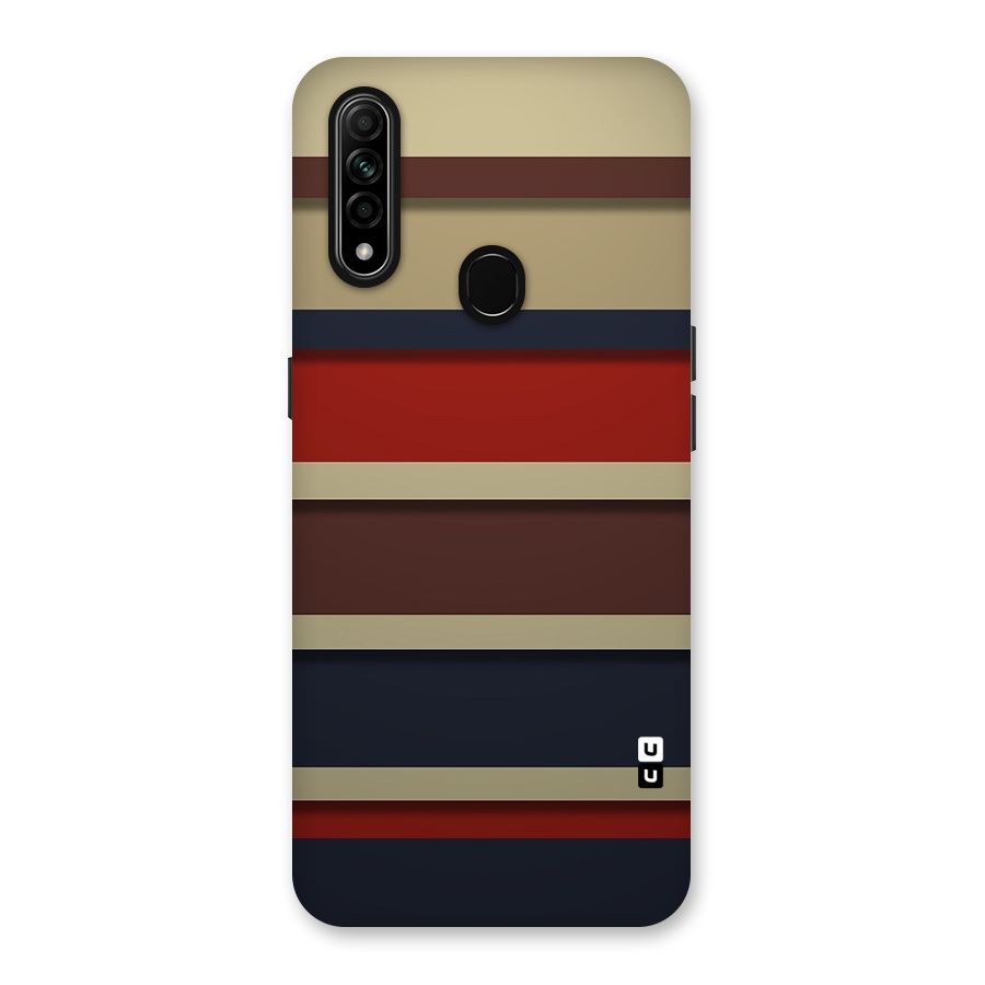 Elegant Stripes Pattern Back Case for Oppo A31