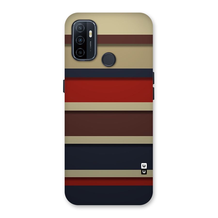 Elegant Stripes Pattern Back Case for Oppo A32