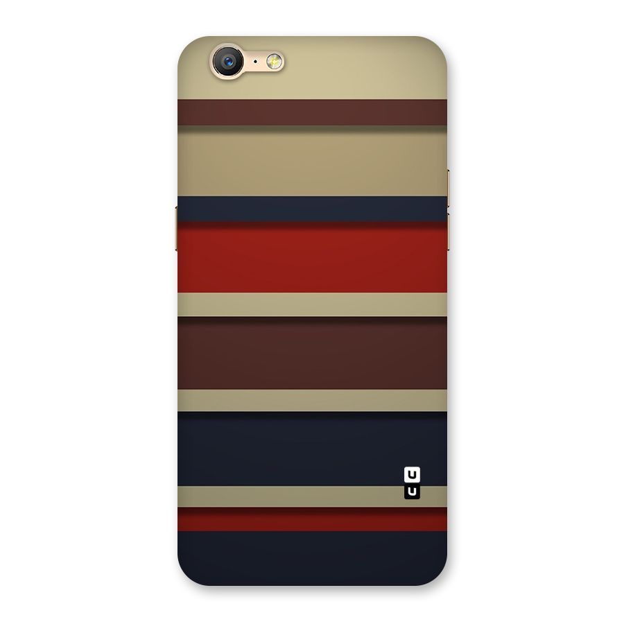 Elegant Stripes Pattern Back Case for Oppo A57