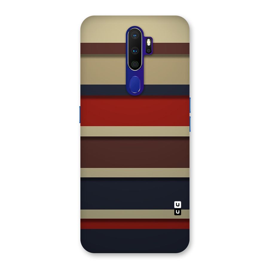 Elegant Stripes Pattern Back Case for Oppo A9 (2020)