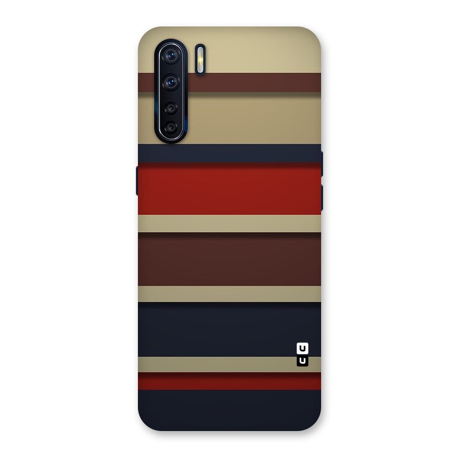 Elegant Stripes Pattern Back Case for Oppo F15