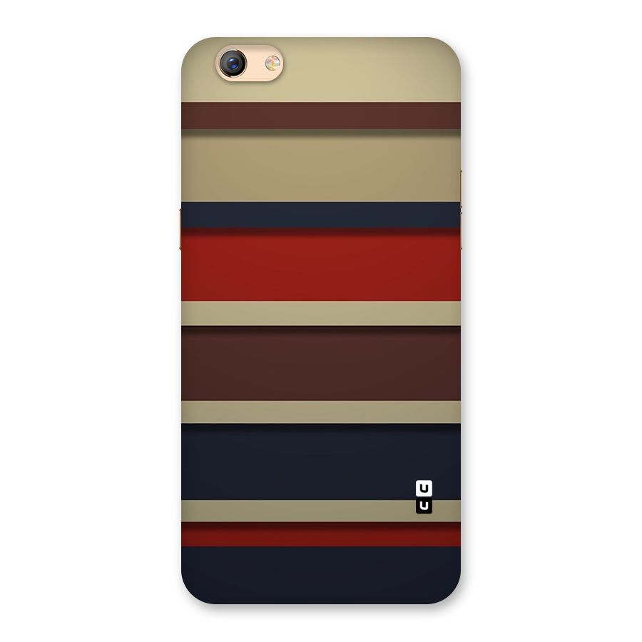 Elegant Stripes Pattern Back Case for Oppo F3 Plus