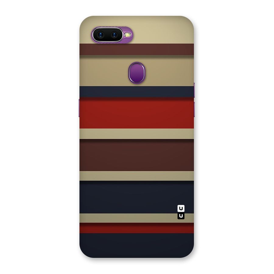 Elegant Stripes Pattern Back Case for Oppo F9