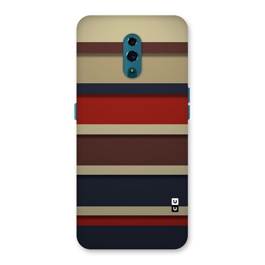 Elegant Stripes Pattern Back Case for Oppo Reno