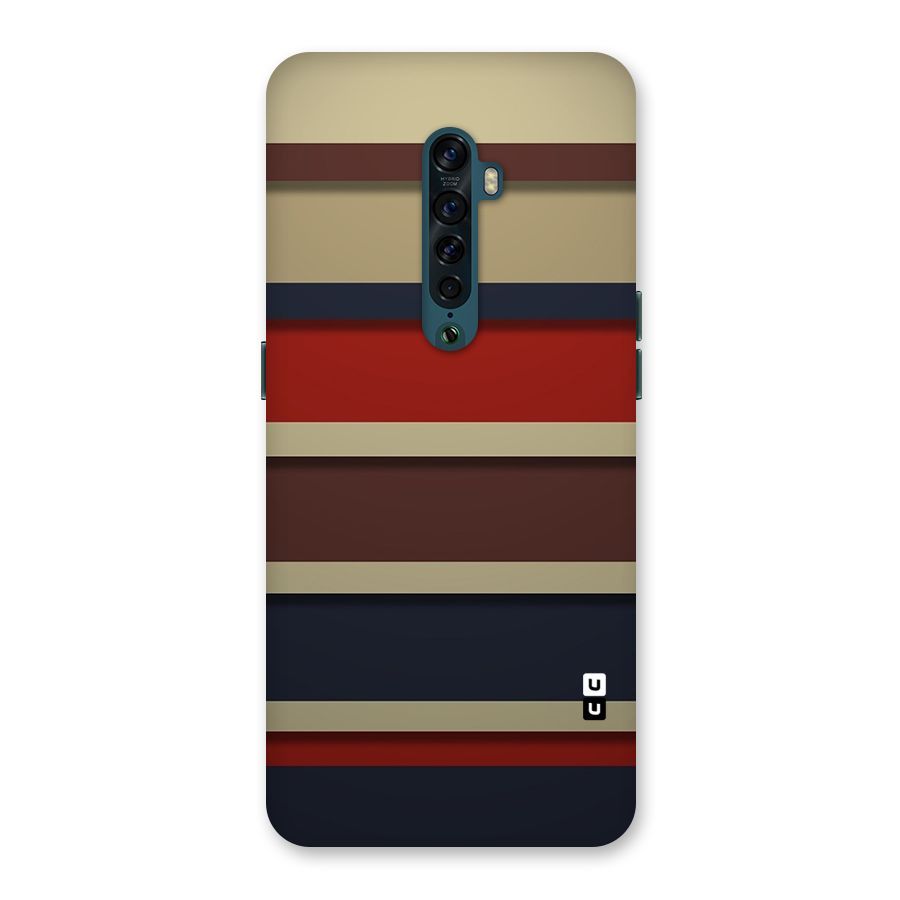 Elegant Stripes Pattern Back Case for Oppo Reno2