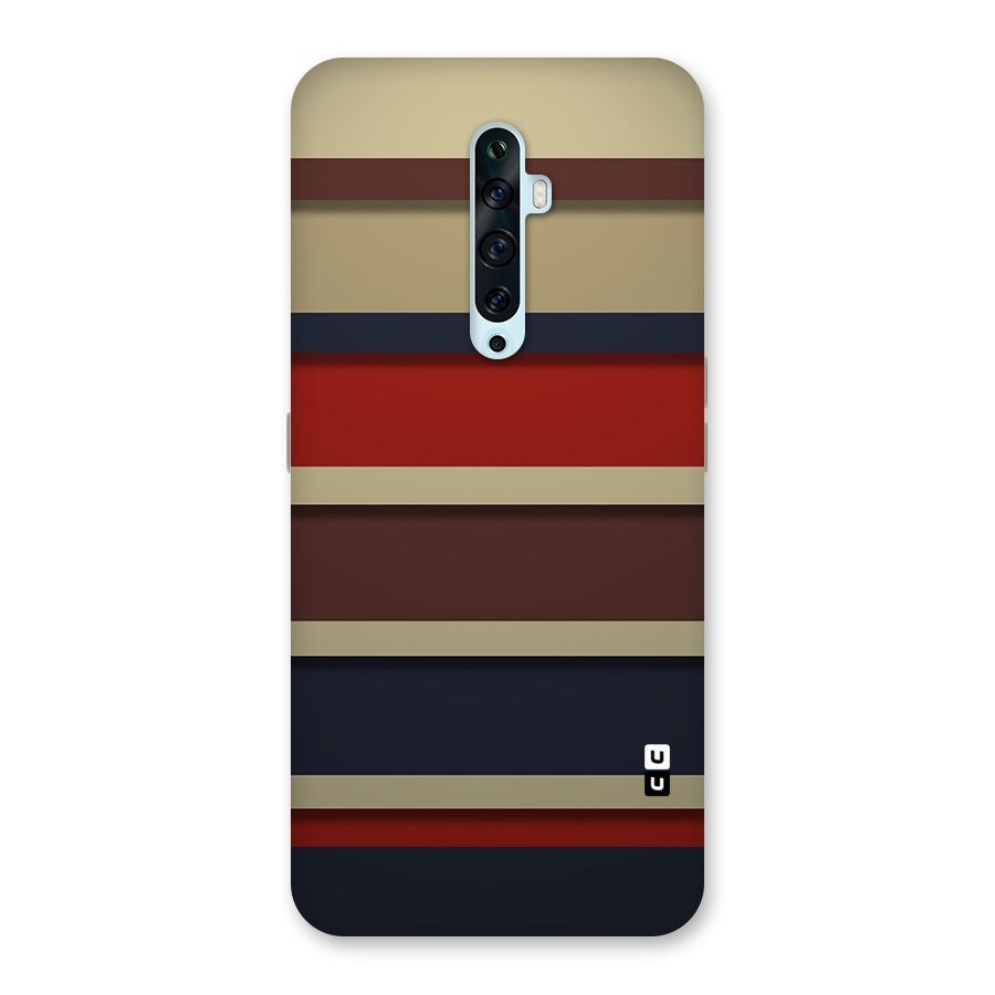 Elegant Stripes Pattern Back Case for Oppo Reno2 F